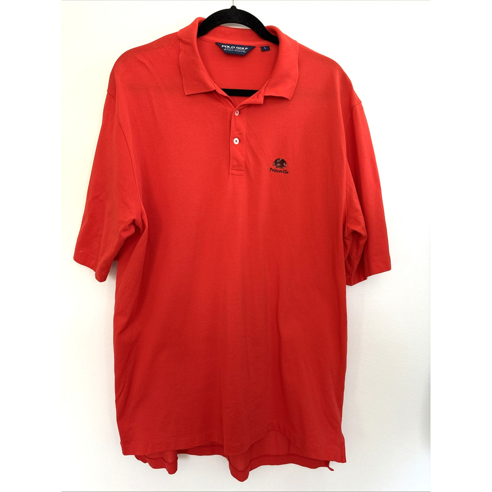 Polo‎ Golf Ralph Lauren Red Pima Cotton Princeville Polo Shirt Mens Large L